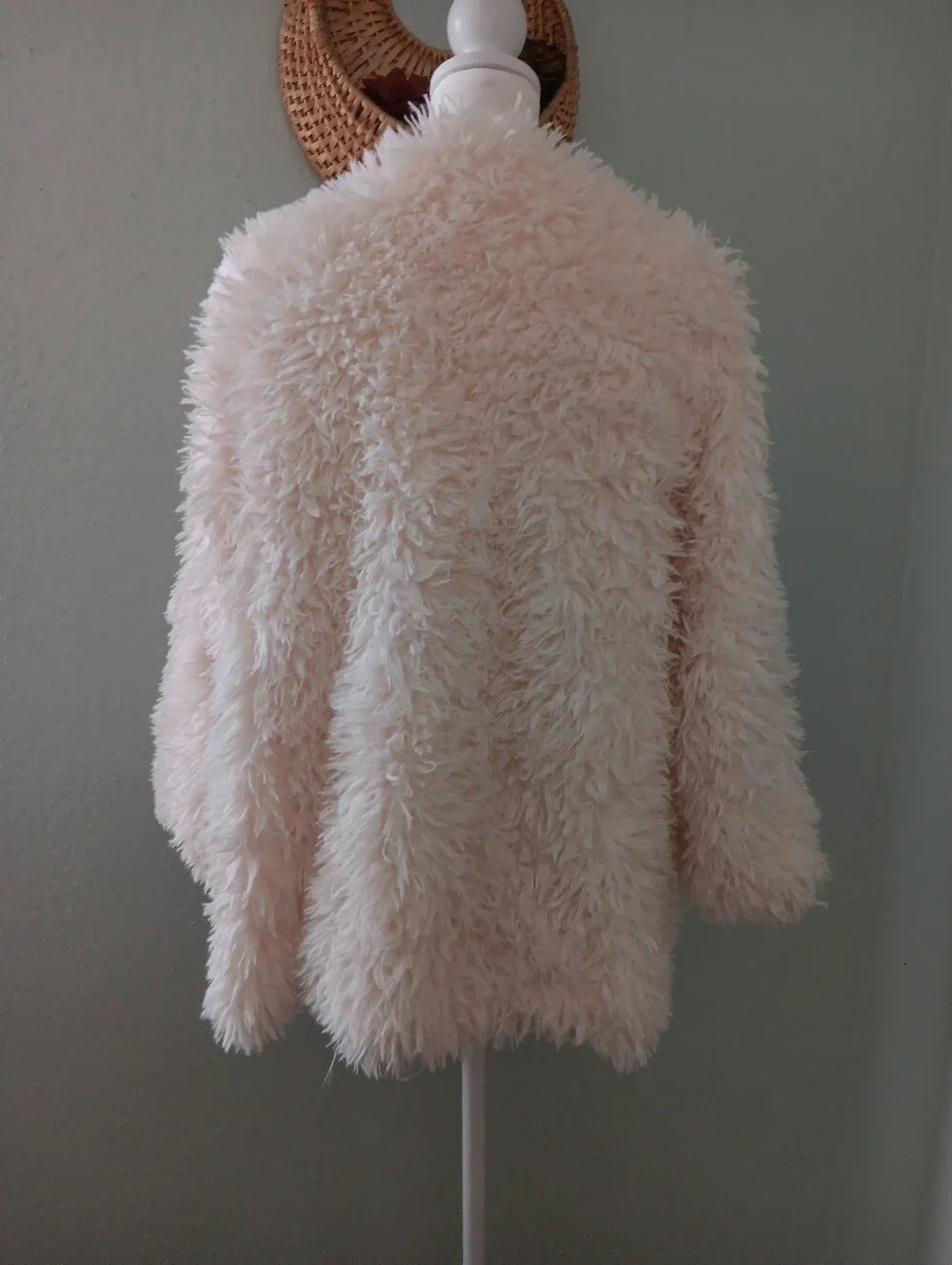 Chelsea & Violet Cream Teddy Faux Fur Jacket